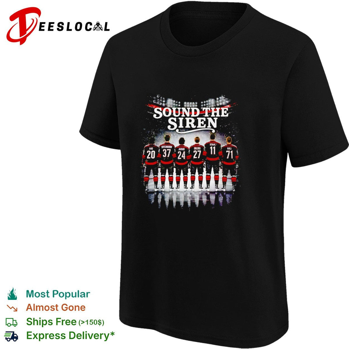 Aho Svechnikov Jarvis Ehlers Staal Hall Sound the Siren Carolina Hurricanes shirt Unisex