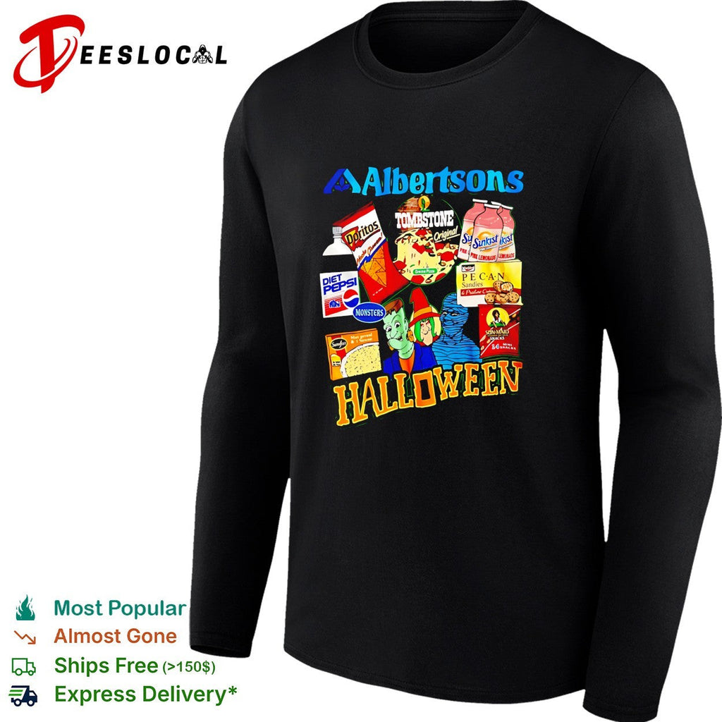 Albertsons Halloween treats candy monsters retro design shirt Unisex