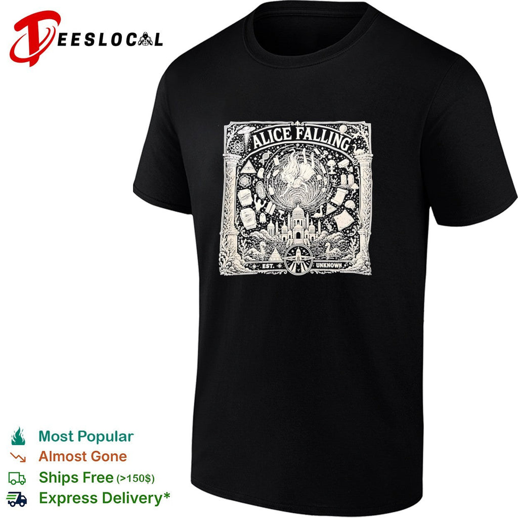 Alice Falling conspiracy theory aesthetic Alice in Wonderland shirt Unisex