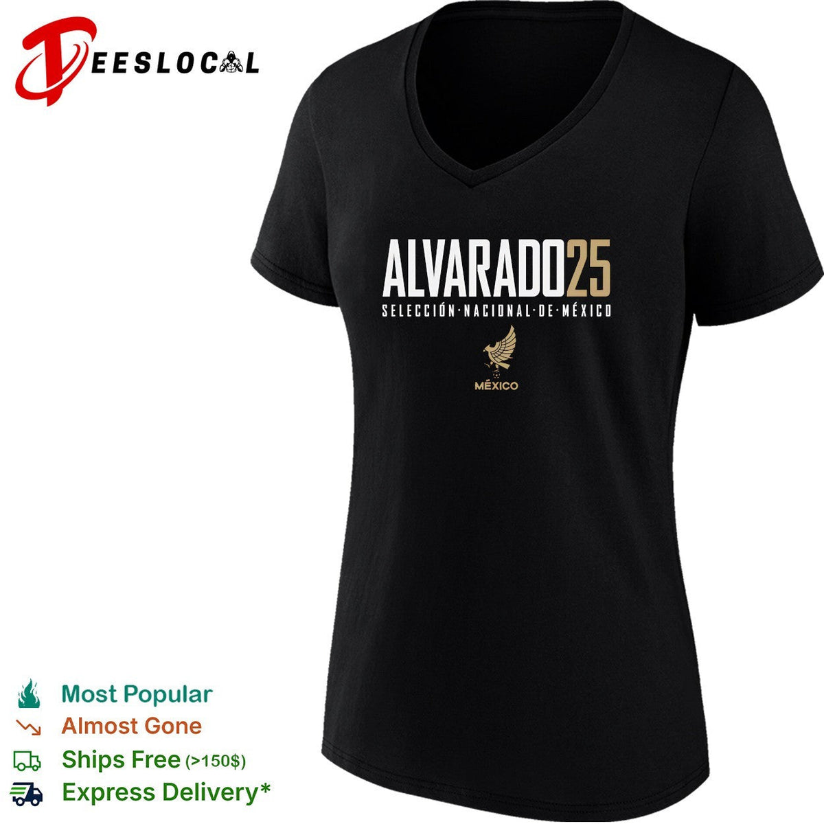 Alvarado 25 Mexico Seleccion Nacional soccer shirt Unisex