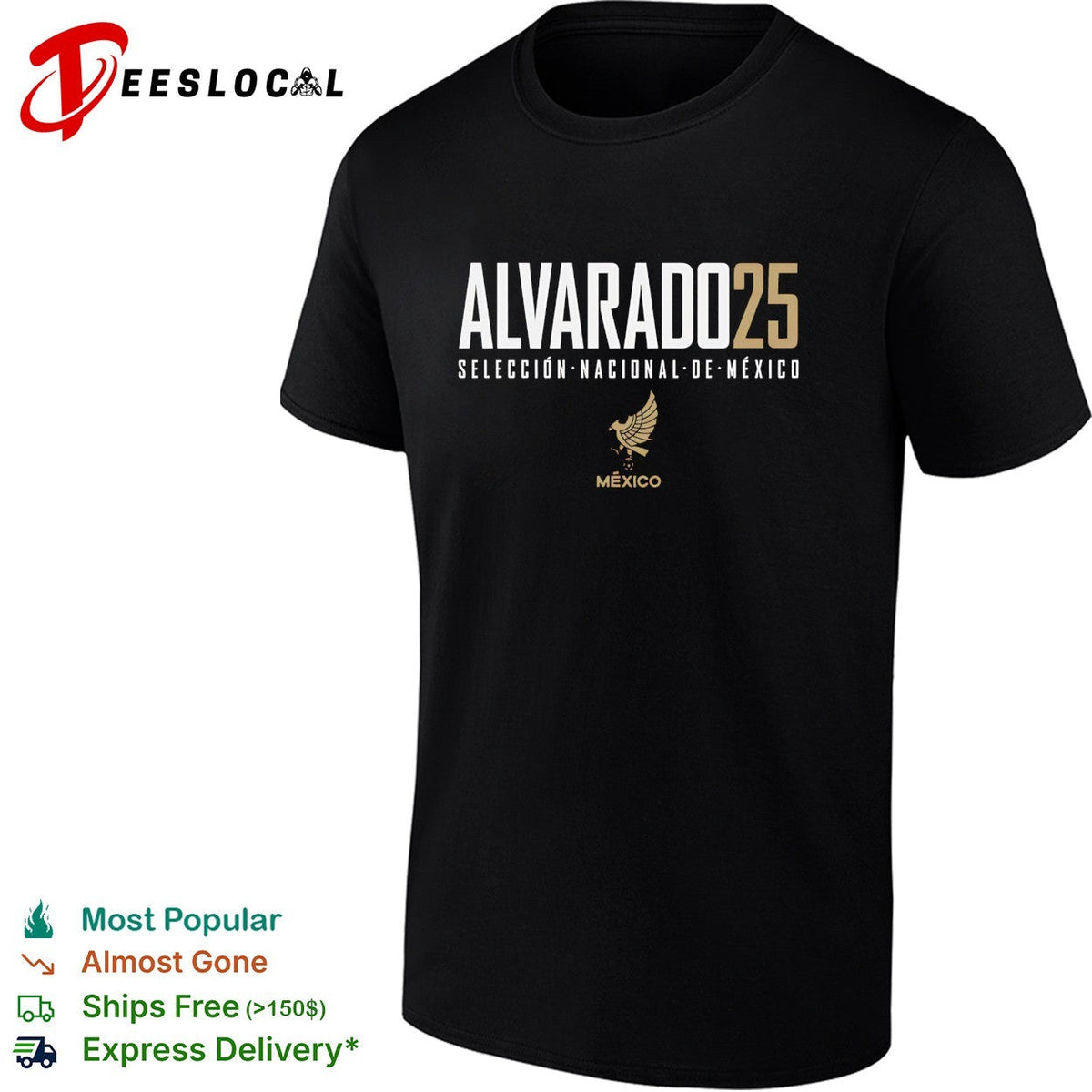 Alvarado 25 Mexico Seleccion Nacional soccer shirt Unisex