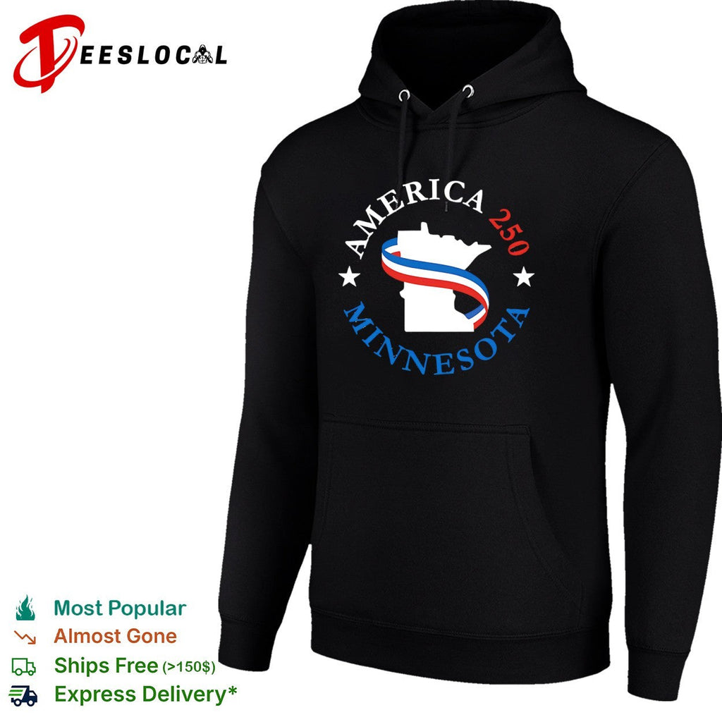 America 250 Minnesota State Outline Patriotic Ribbon shirt Unisex