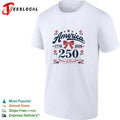 America 250 years of freedom 1776 2026 bow ribbon vintage graphic shirt Unisex