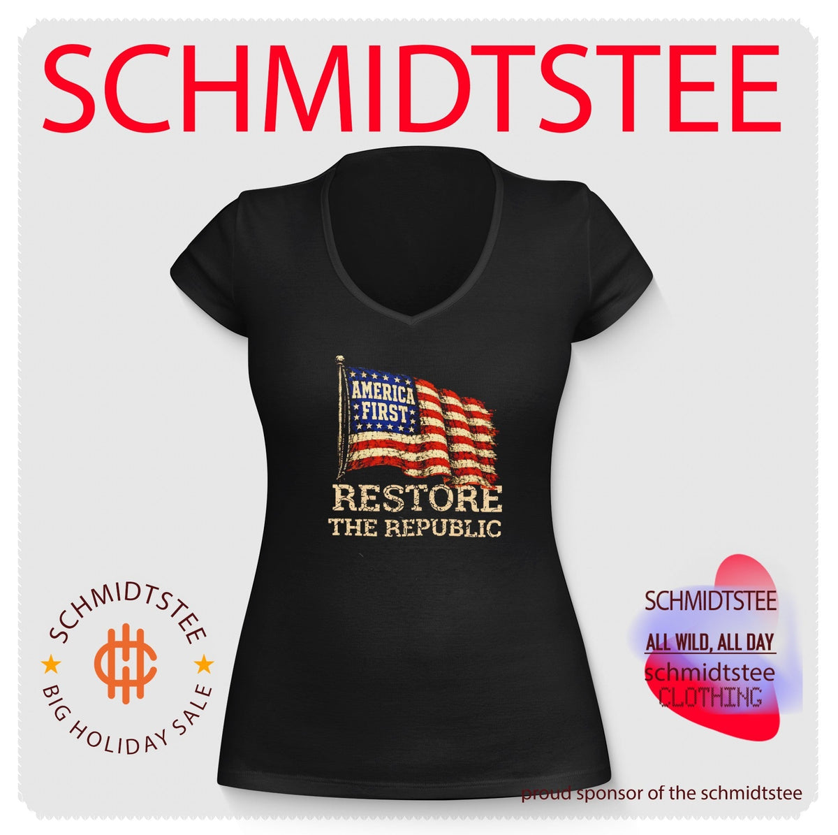 America First Restore the Republic patriotic shirt Unisex