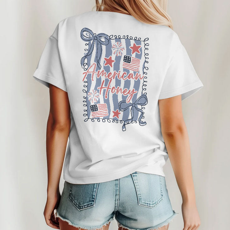 American Honey Coquette 4th Of July T Shirt Unisex