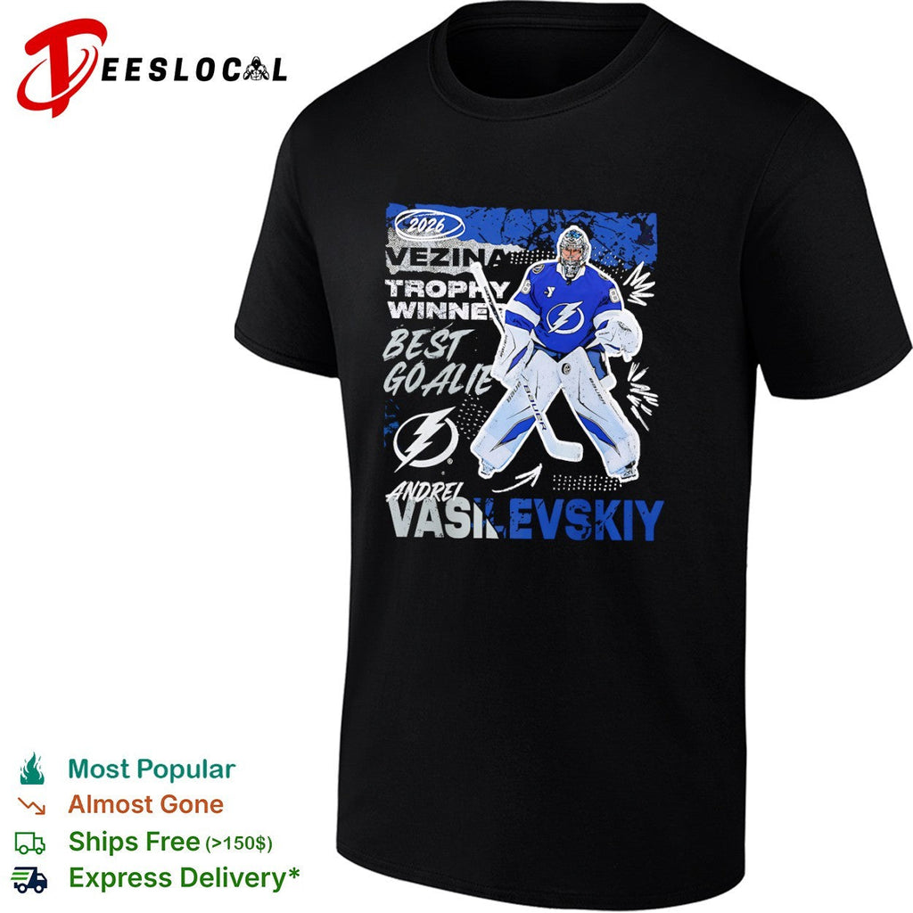 Andrei Vasilevskiy Tampa Bay Lightning 2026 Vezina Trophy Winner Best Goalie shirt Unisex