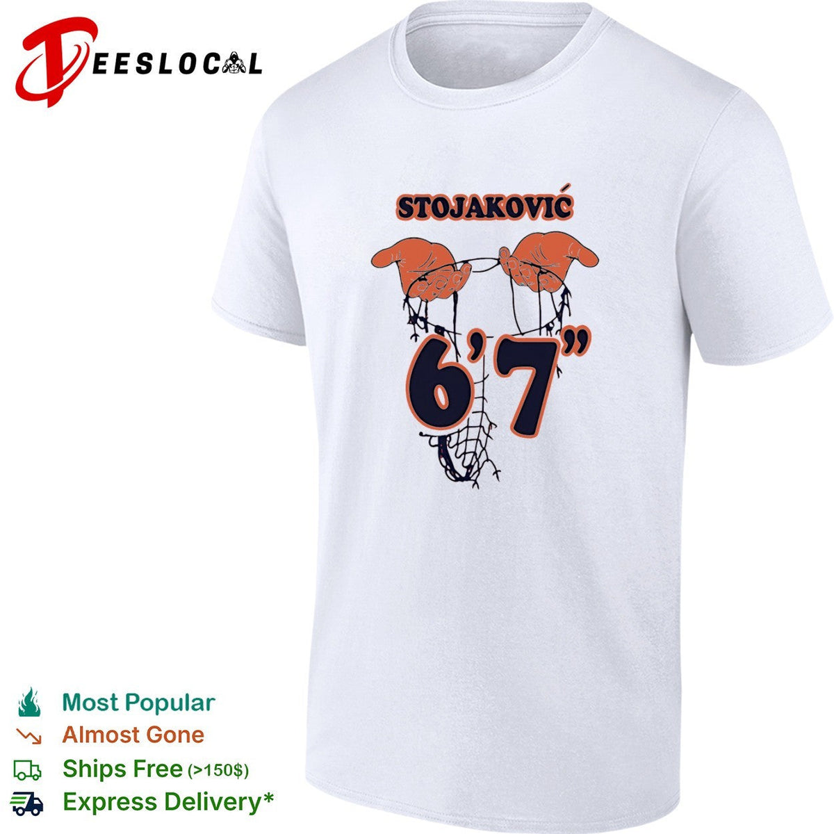 Andrej Stojakovic 6 7 Illinois Fighting Illini basketball shirt Unisex