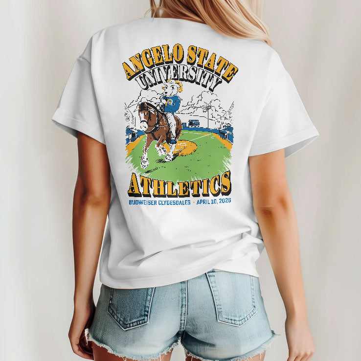 Angelo State University Athletics Budweiser Clydesdales April 10 2026 Shirt Unisex