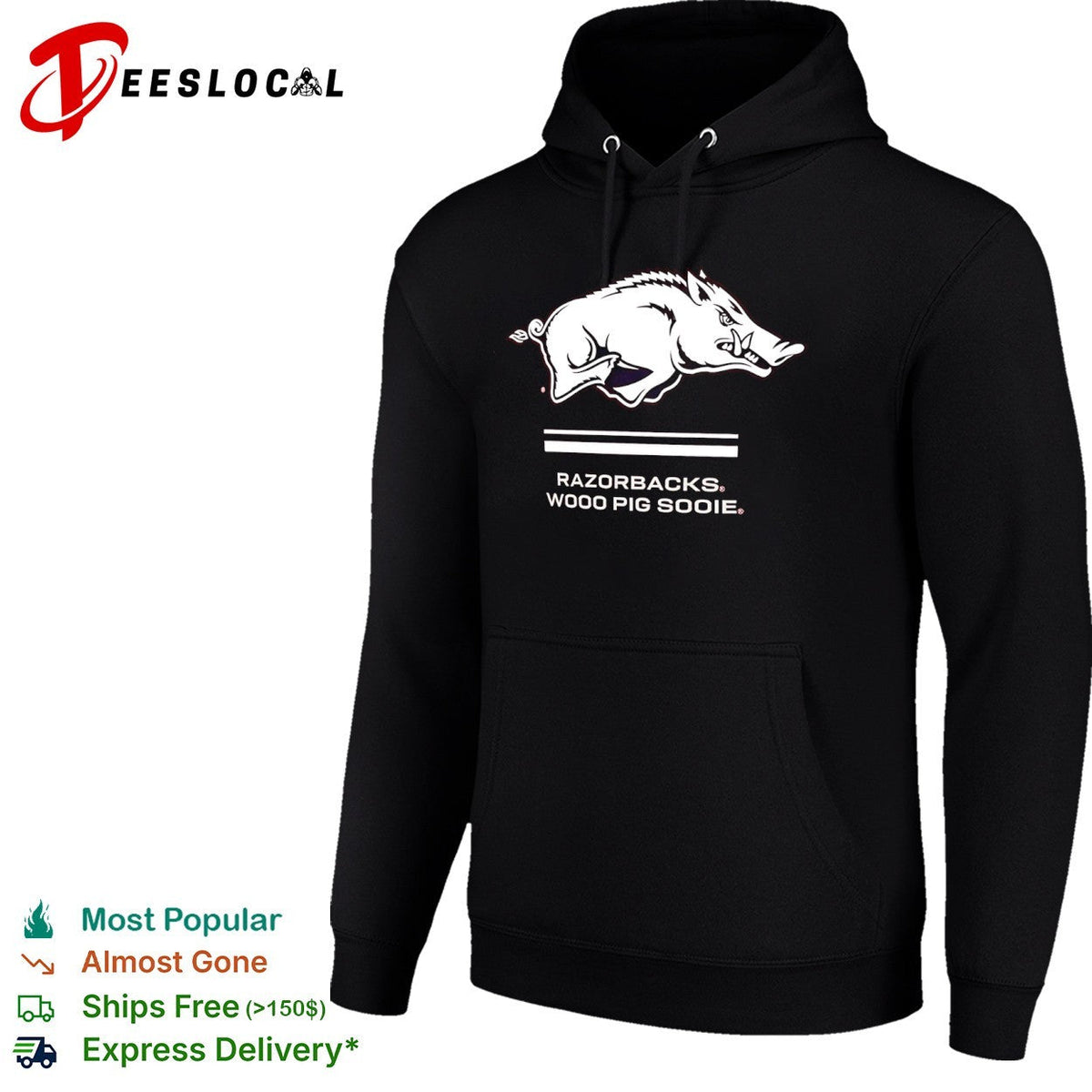 Arkansas Razorbacks Wooo Pig Sooie logo Shirt Unisex