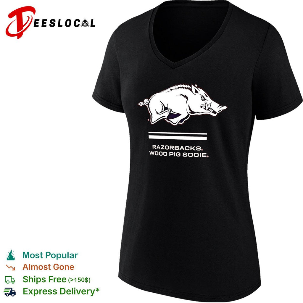 Arkansas Razorbacks Wooo Pig Sooie logo Shirt Unisex
