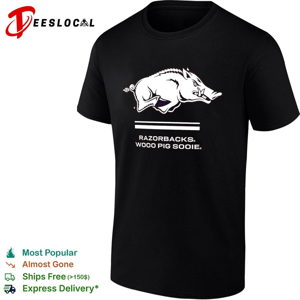 Arkansas Razorbacks Wooo Pig Sooie logo Shirt Unisex