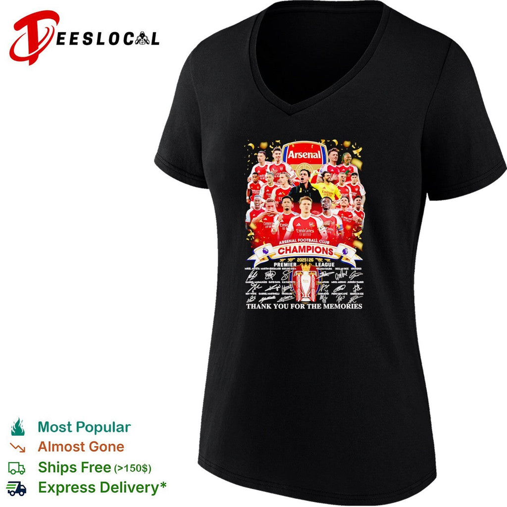Arsenal FC 2025 26 Champions Mikel Arteta Martin Odegaard Bukayo Saka team shirt Unisex