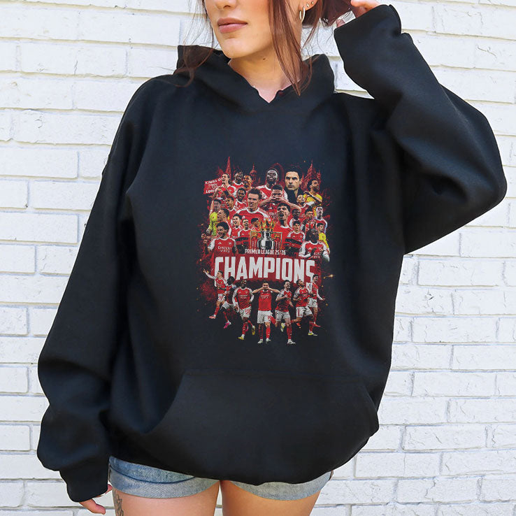 Arsenal FC Premier League Champions 2025-26 T Shirt Unisex