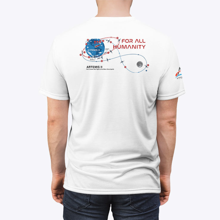 Artemis II Mission NASA Moon Mission Map T Shirt Unisex