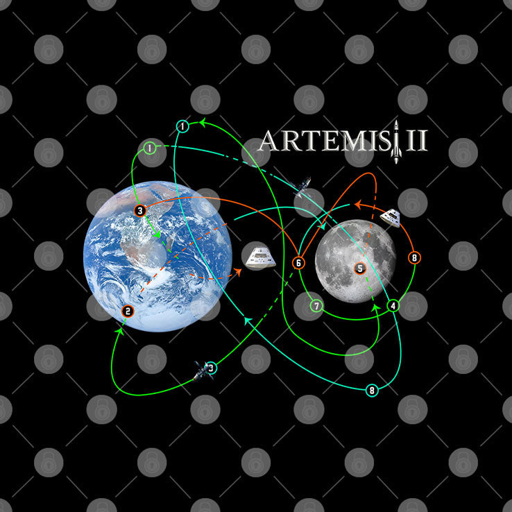 Artemis II Moon Mission NASA Space Program Fan Shirt Unisex