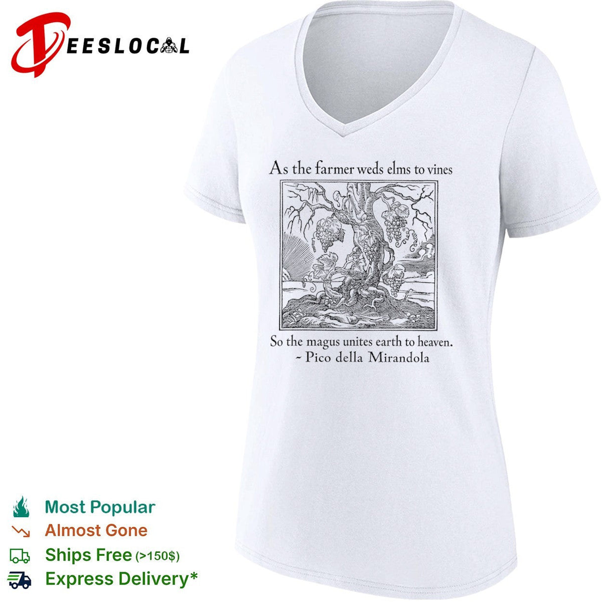 As the farmer weds elms to vines so the magus unites earth to heaven shirt Unisex