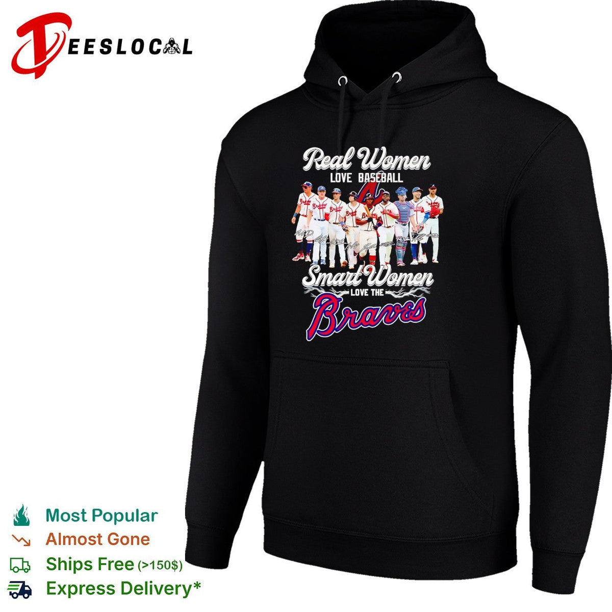 Atlanta Braves Real Real women love baseball smart love the Braves shirt Unisex