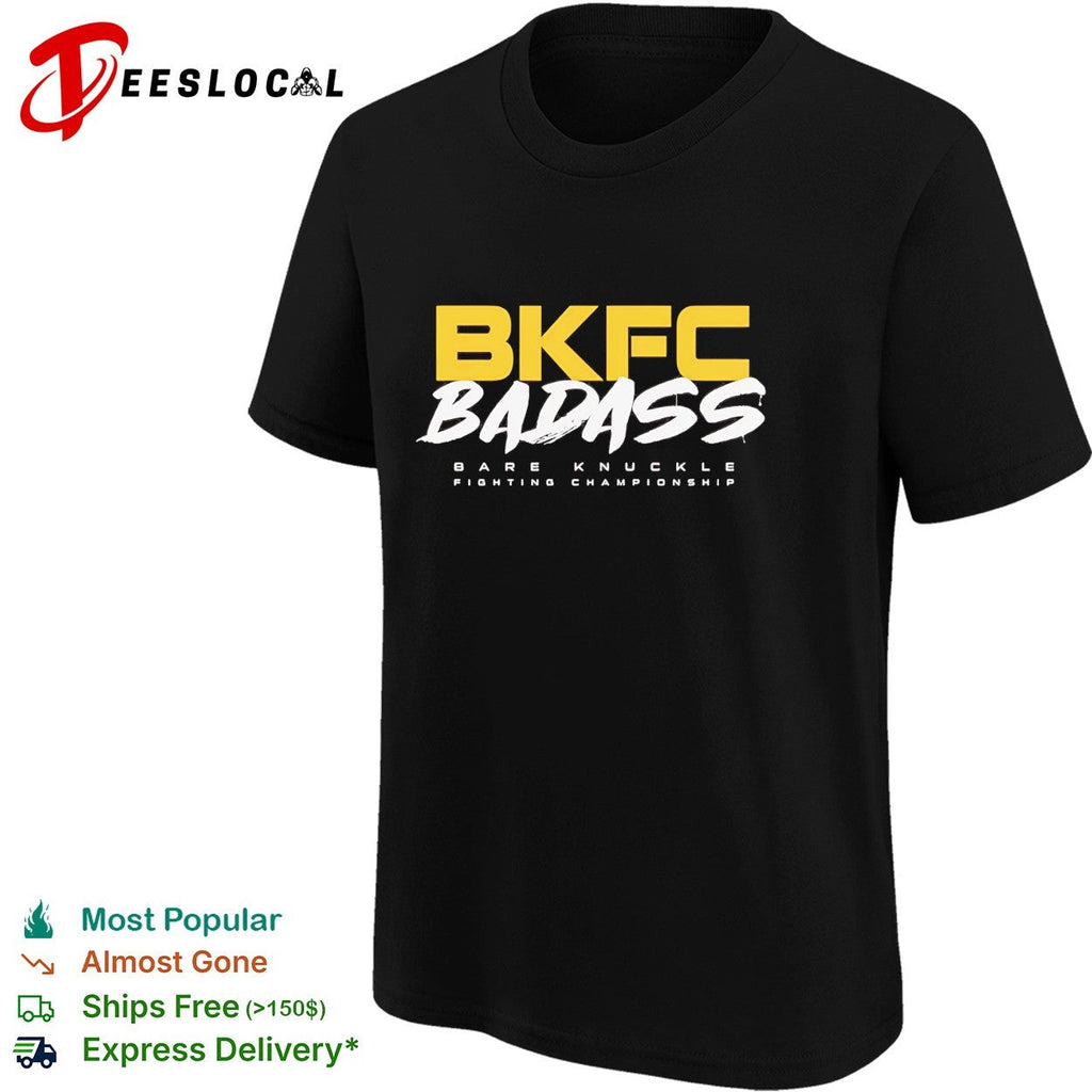 BKFC badass bare knuckle fighting championship bold text shirt Unisex