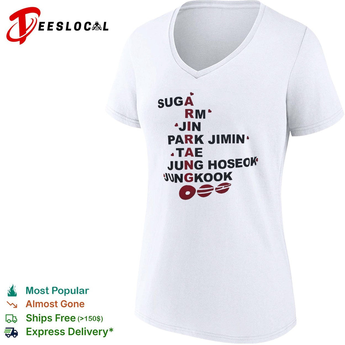 BTS Arirang Suga RM Jin Park Jimin Tae Jung Hoseok Jungkook Kpop Shirt Unisex