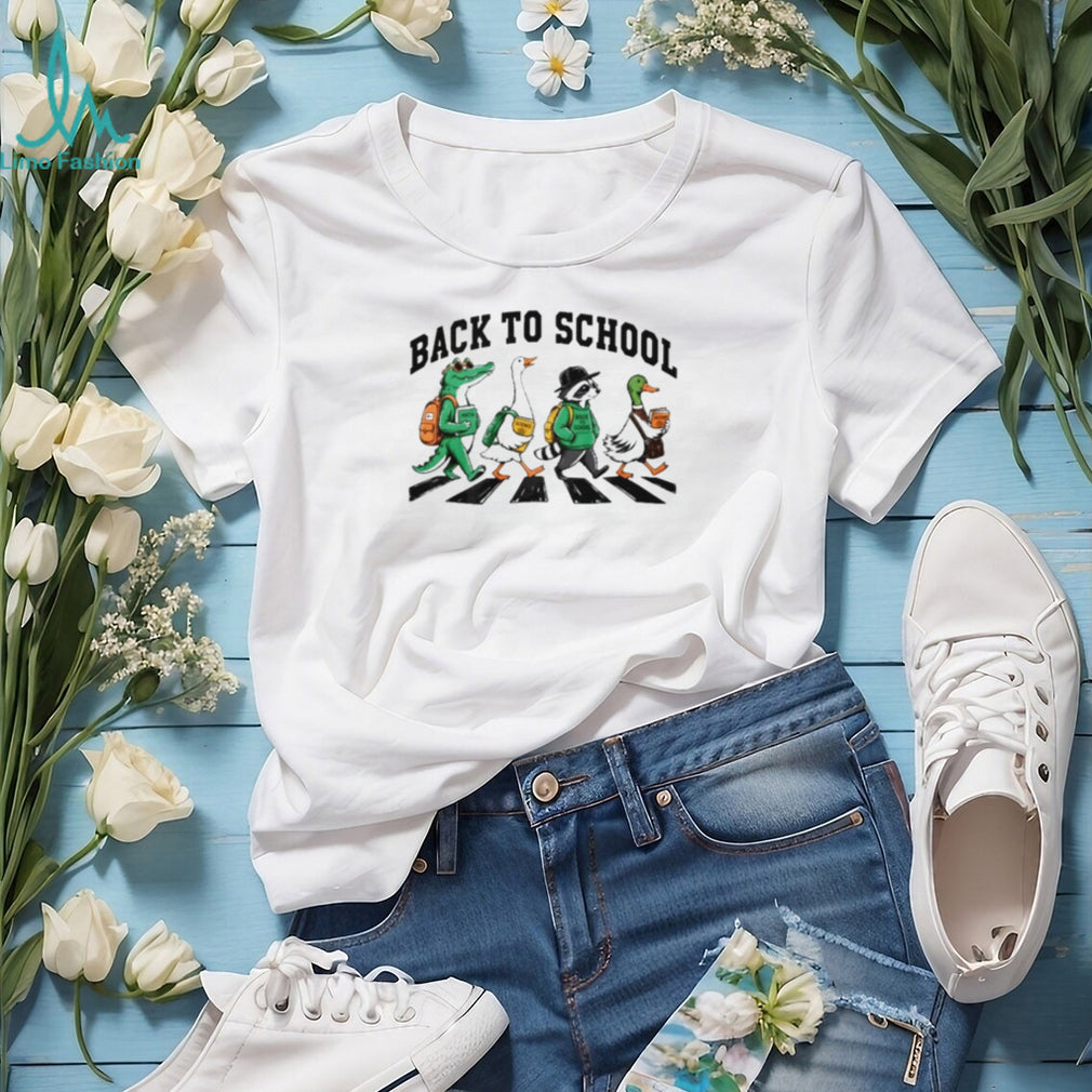 Back to School Abbey Road Animal Walking Teacher shirt