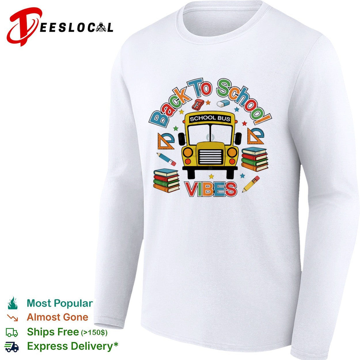 Back to school vibes school bus shirt Unisex