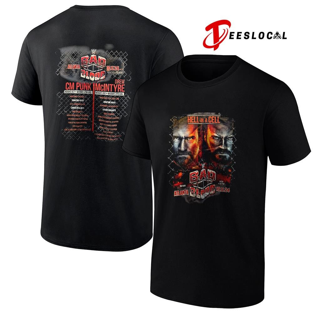 Bad Blood hell in a cell line up graphic shirt Unisex