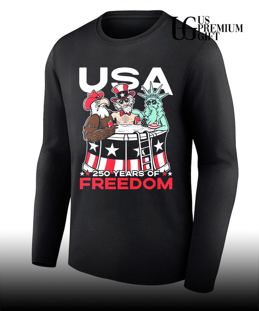 Bald Eagle Uncle Sam Statue of Liberty USA 250 Years of Freedom shirt Unisex
