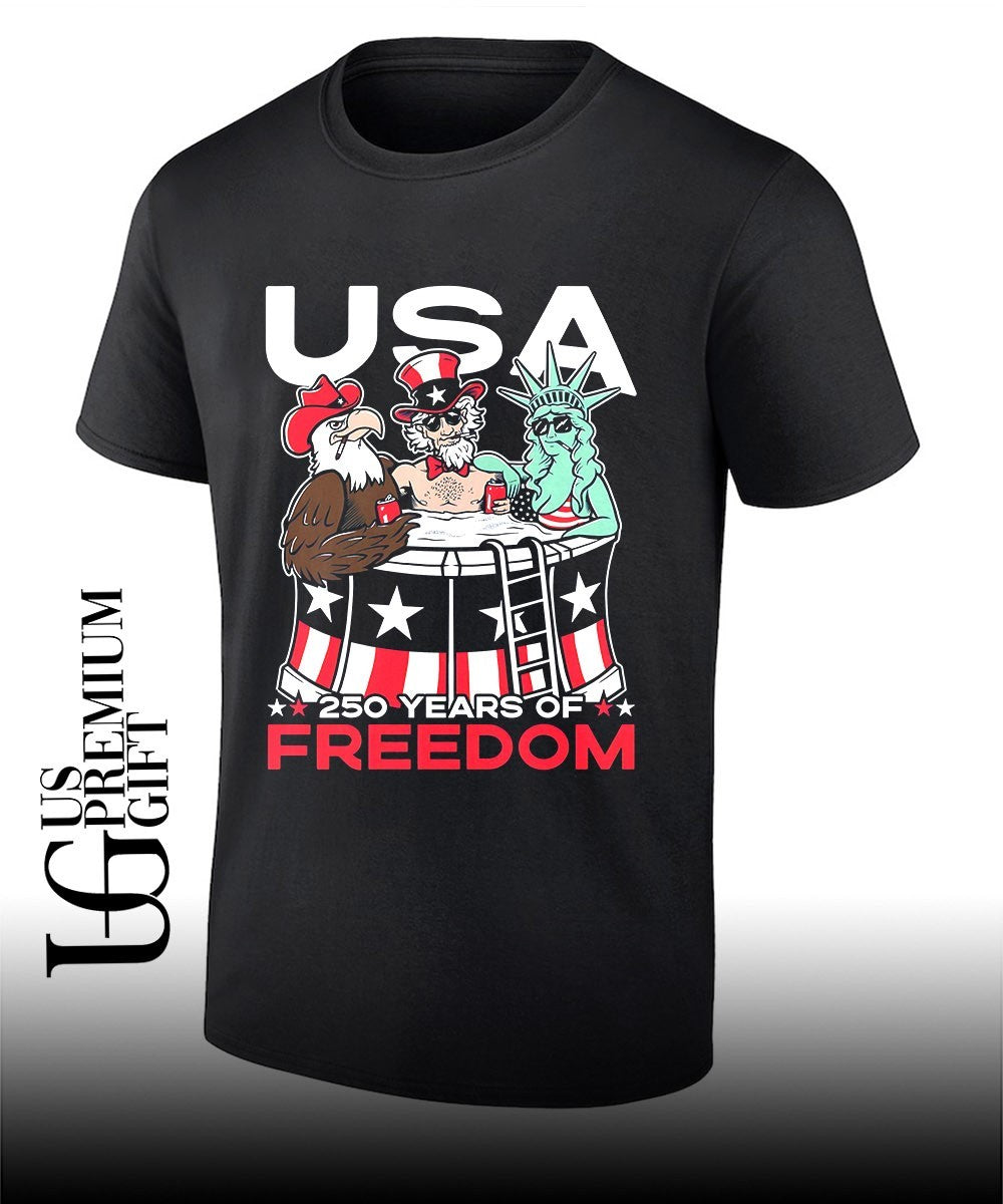 Bald Eagle Uncle Sam Statue of Liberty USA 250 Years of Freedom shirt Unisex
