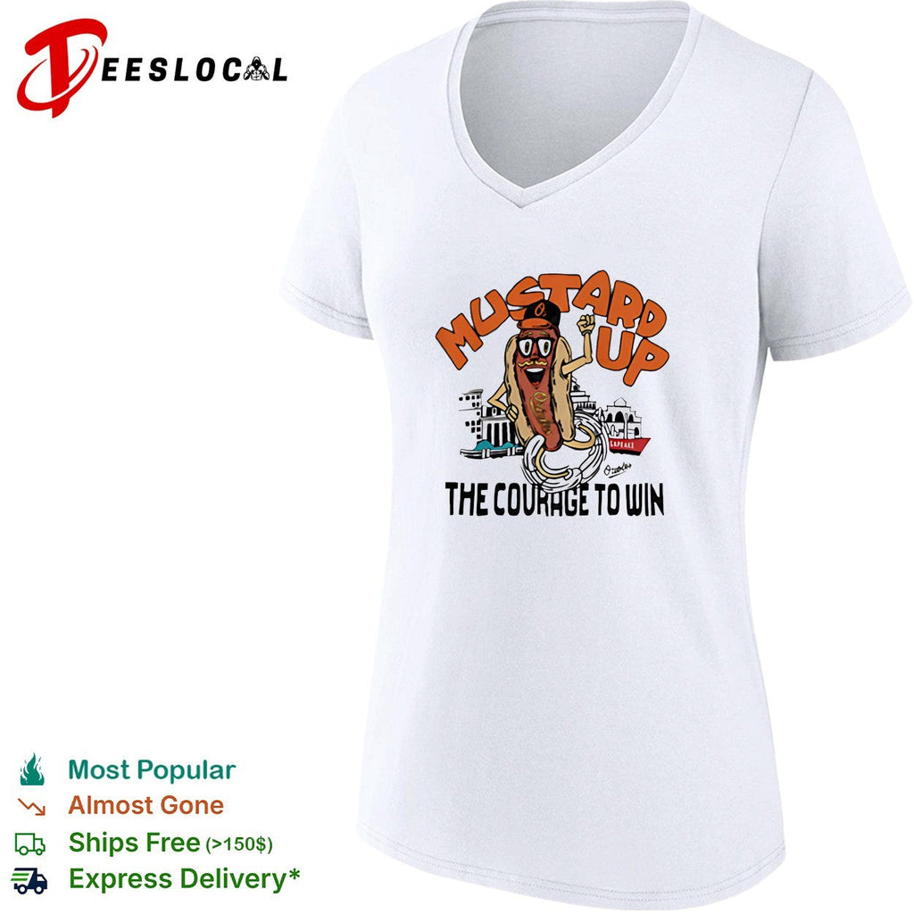 Baltimore Orioles mustard up the courage to win hot dog mascot shirt Unisex