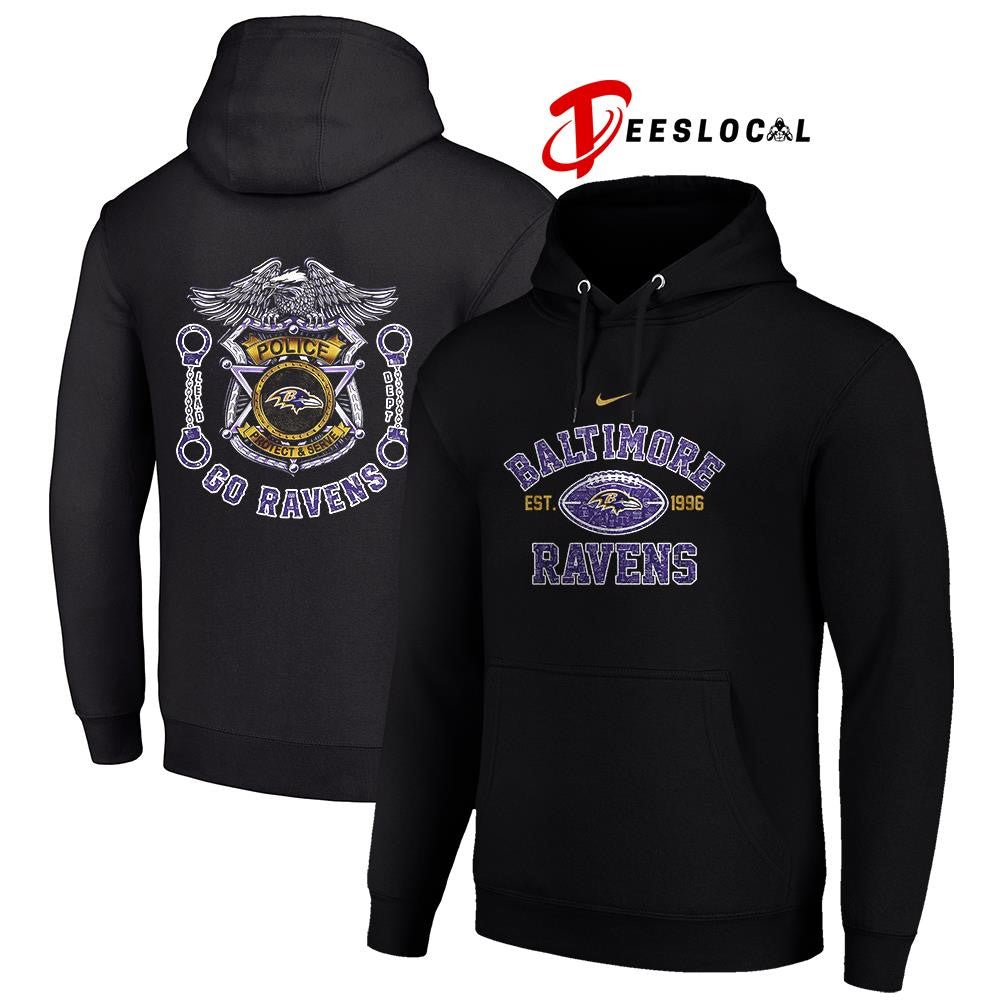 Baltimore Ravens law enforcement tribute protect and serve logo shirt Unisex