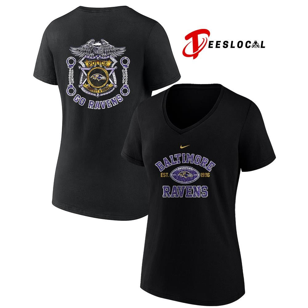 Baltimore Ravens law enforcement tribute protect and serve logo shirt Unisex