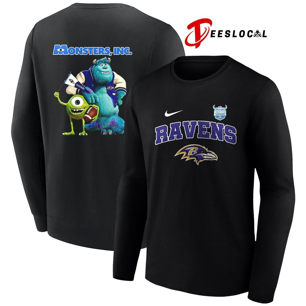Baltimore Ravens x Monster Inc Funday cartoon shirt Unisex