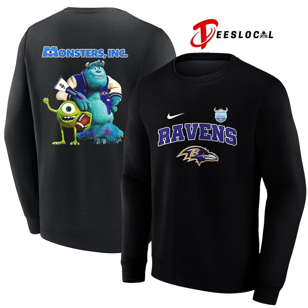 Baltimore Ravens x Monster Inc Funday cartoon shirt Unisex