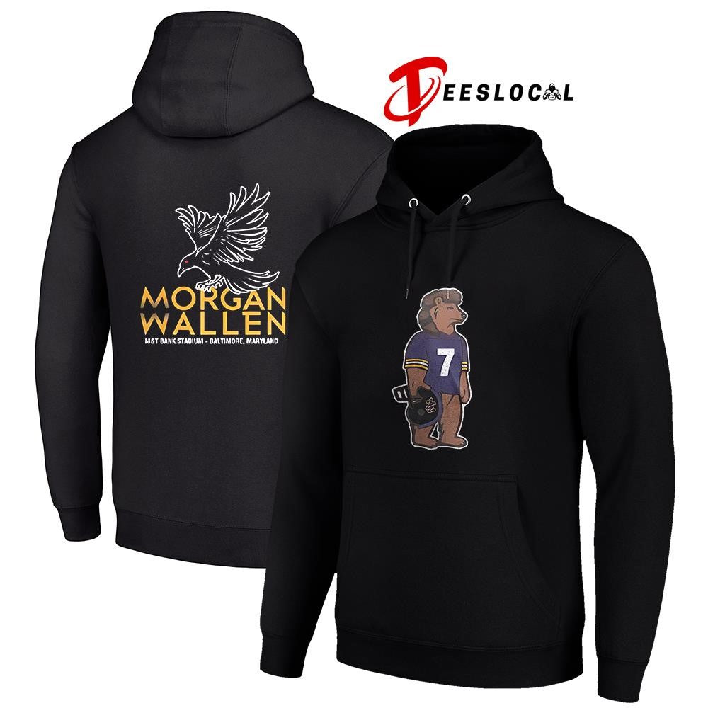 Baltimore Ravens x Morgan Wallen bear raven shirt Unisex