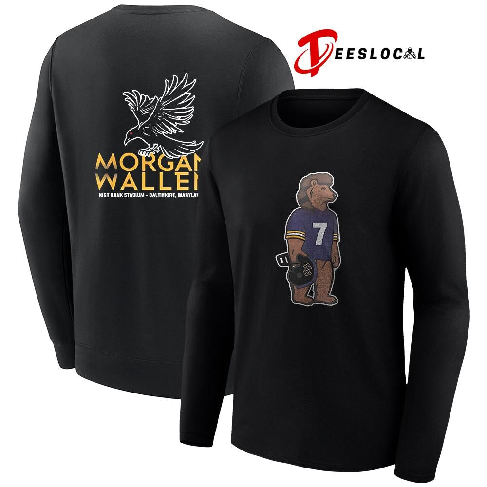Baltimore Ravens x Morgan Wallen bear raven shirt Unisex
