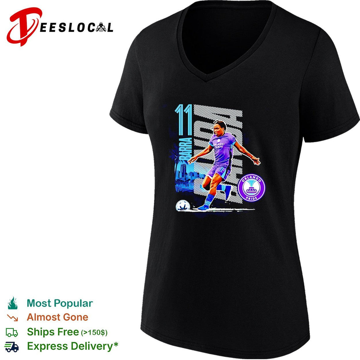 Barbra Banda Orlando Pride NWSL skyline shirt Unisex