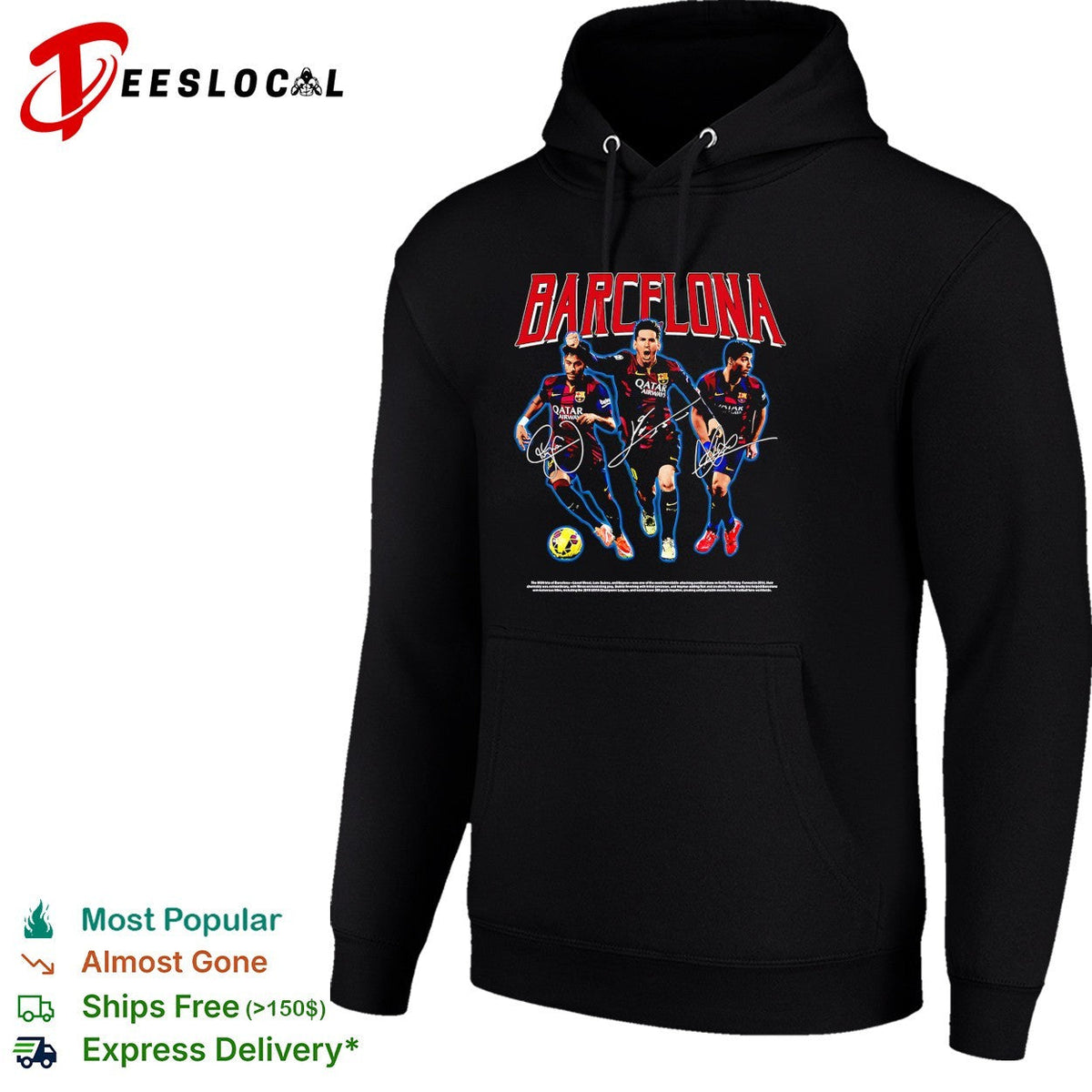 Barcelona Messi Suarez Neymar MSN portrait shirt Unisex