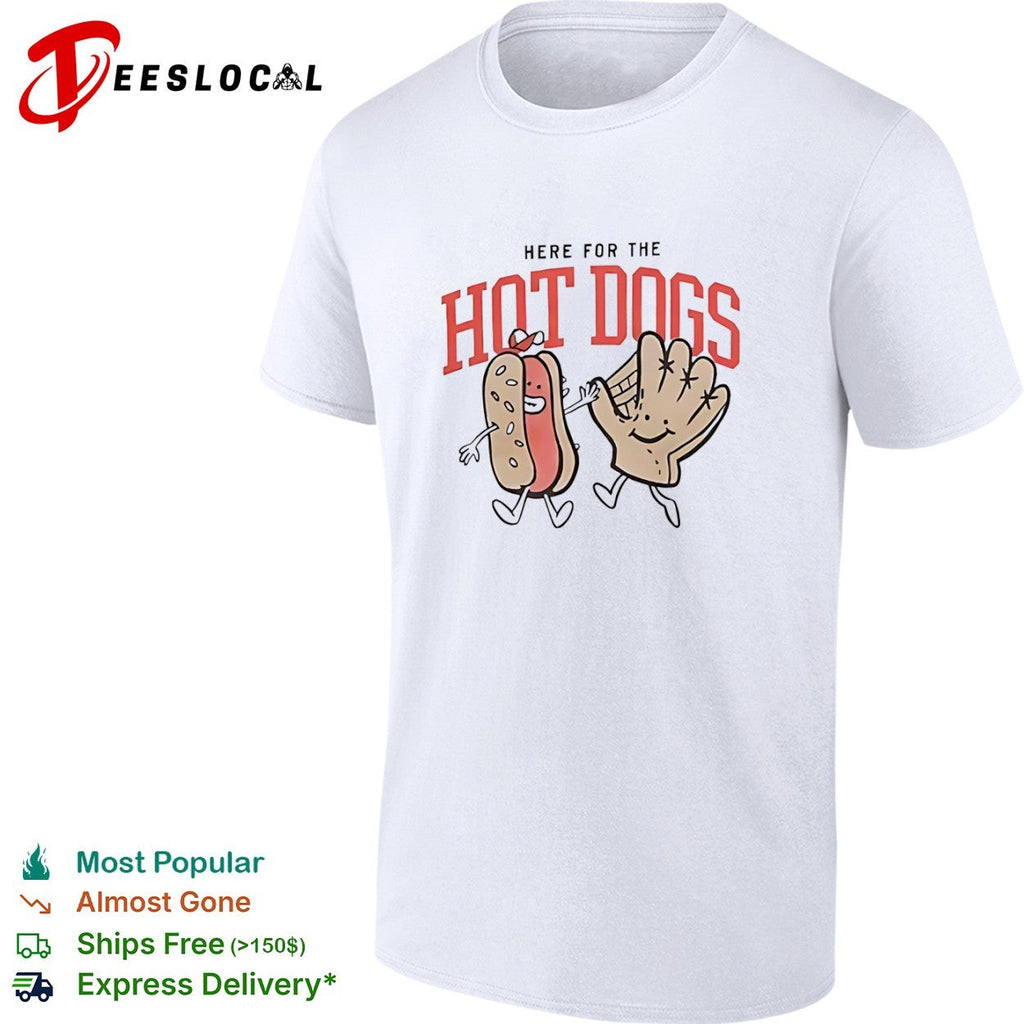 Baseball glove here for the hot dogs shirt Unisex