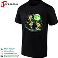 Bass jumping moonlit night full moon wildlife nature graphic shirt Unisex