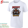 Beast mode workout illustrated bull with chains shirt Unisex