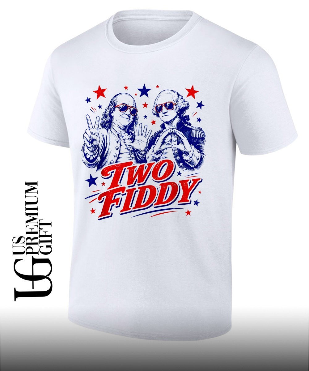 Benjamin Franklin George Washington Two Fiddy America 250 Years Anniversary shirt Unisex