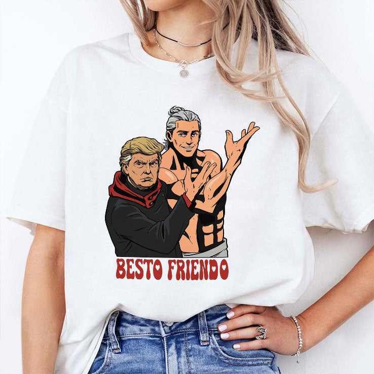 Besto Friendo Trump Epstein Inspired Meme T Shirt Unisex