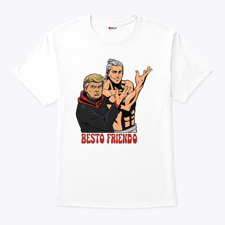 Besto Friendo Trump Epstein Inspired Meme T Shirt Unisex