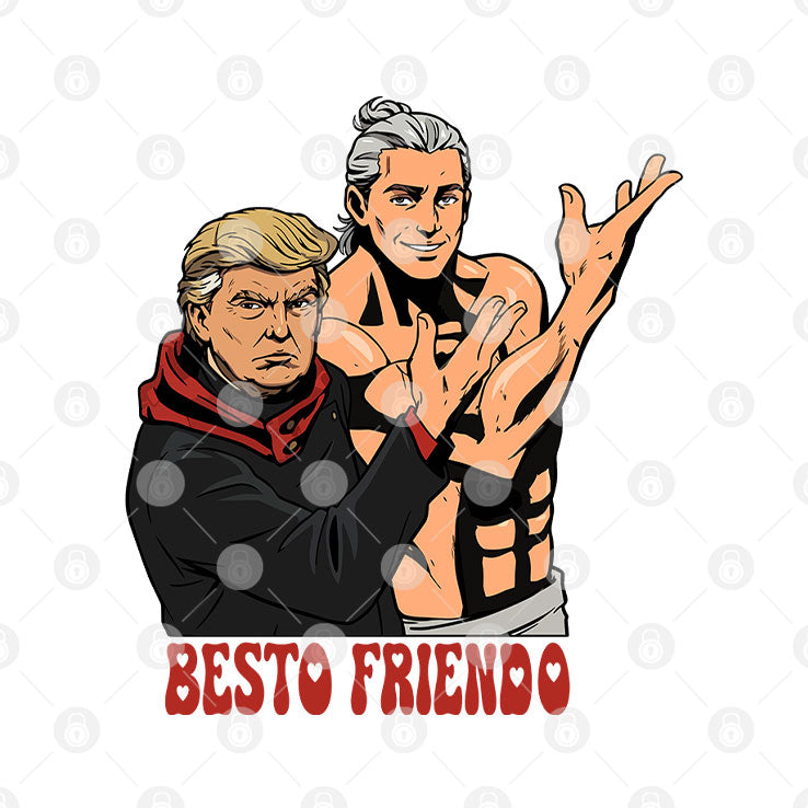 Besto Friendo Trump Epstein Inspired Meme T Shirt Unisex