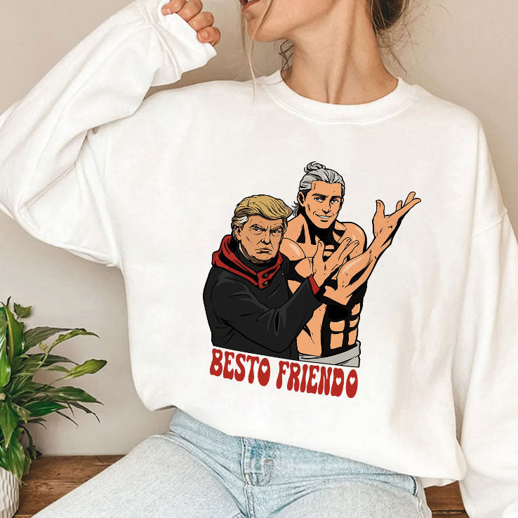Besto Friendo Trump Epstein Inspired Meme T Shirt Unisex