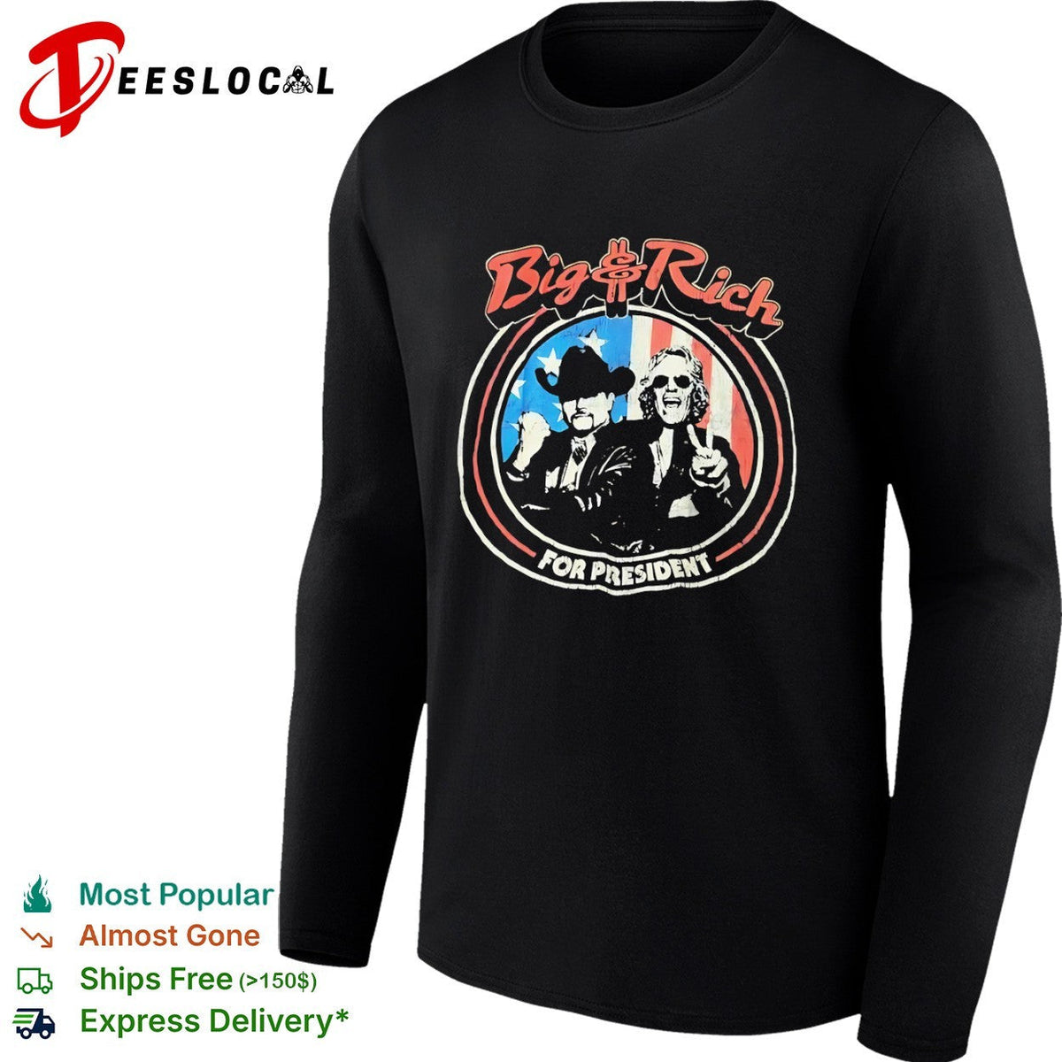 Big and Rich for President Big and Rich Country Music Duo Political shirt Unisex