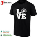 Black Sun Symbol LOVE Design Print Pattern Minimalist Aesthetic Symbolism shirt Unisex