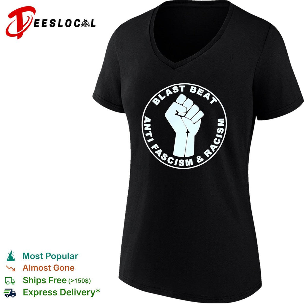 Blast Beat Anti Fascism and Racism Fist Symbol Equality Music Protest Rock shirt Unisex