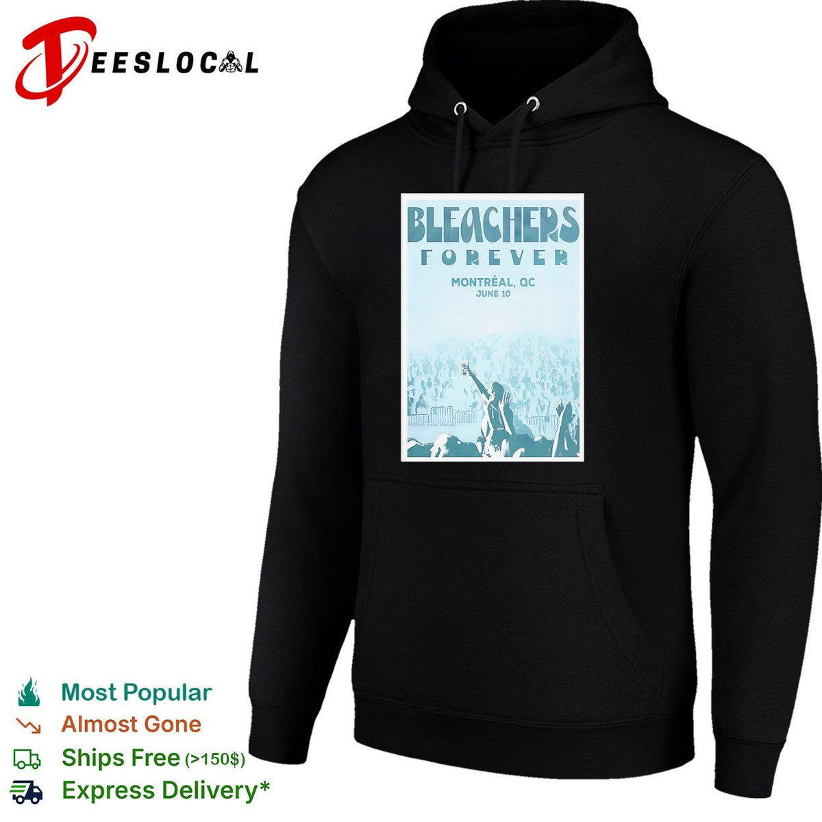 Bleachers Forever Montreal QC June second concert poster shirt Unisex