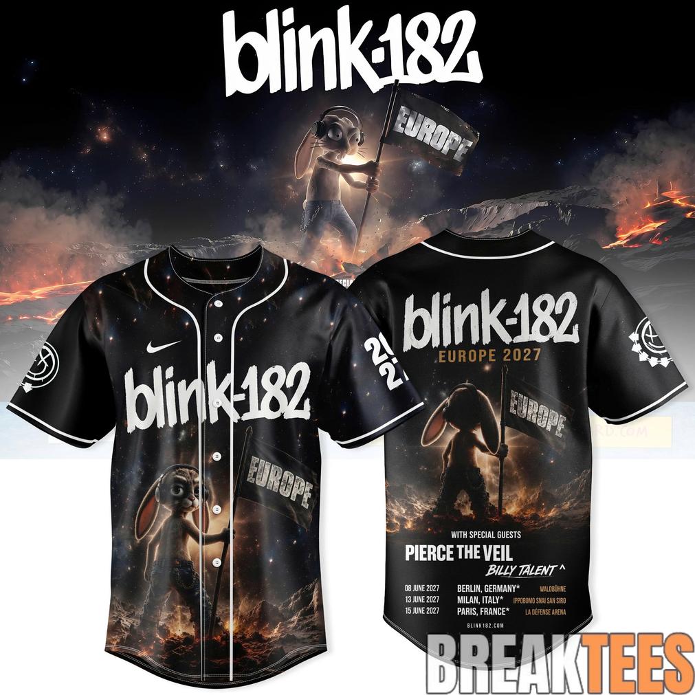 Blink-182 Never Grew Up Jersey Europe Tour Edition Unisex